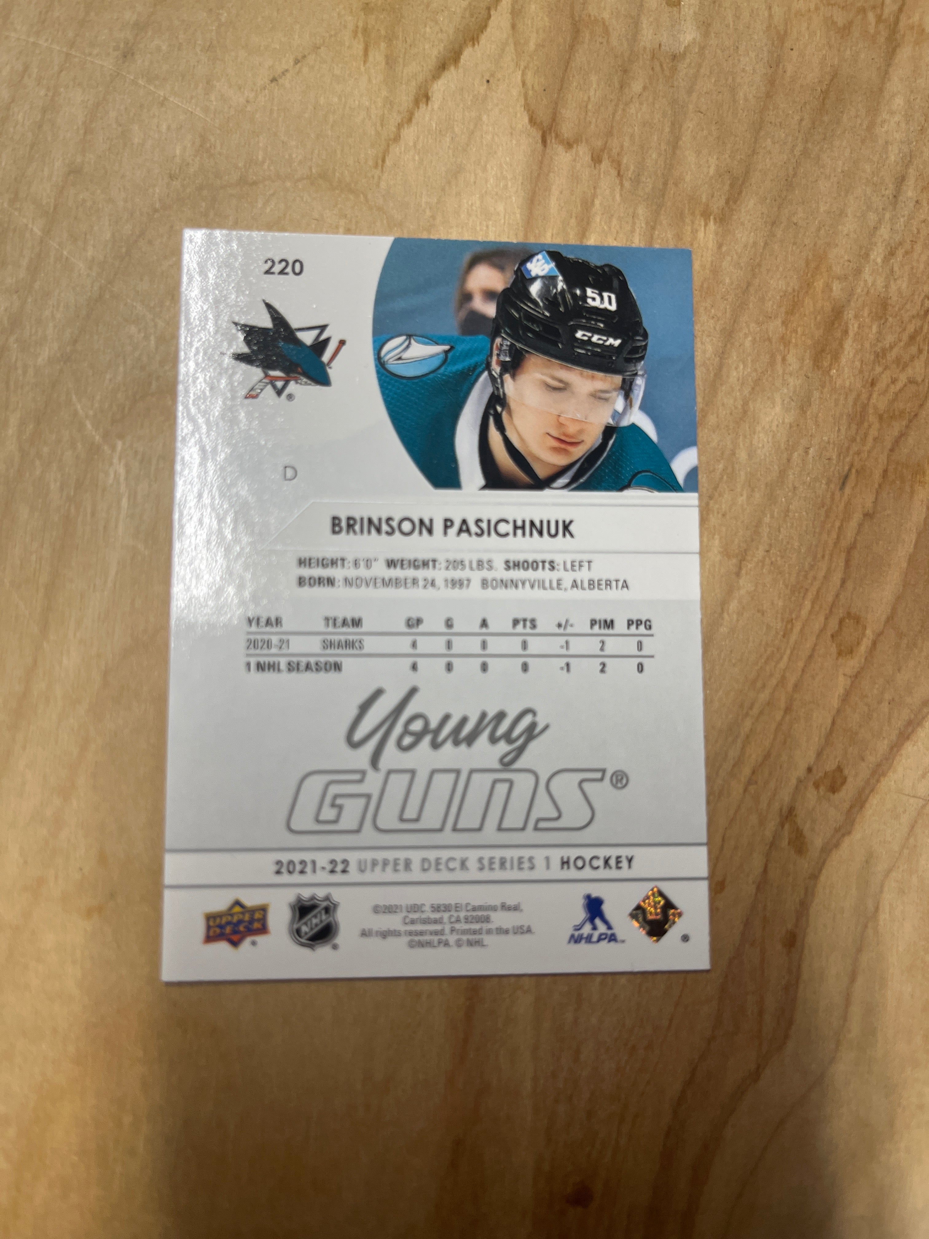 Brinson Pasichnuk Young Guns #220